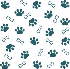Paw print dog and cat Vector. footprint dog icon. Paw icon vector illustration.