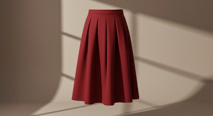 Elegant pleated midi skirt autumnal hues stylish design perfect wardrobe staple