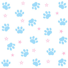 Paw print dog and cat Vector. footprint dog icon. Paw icon vector illustration.