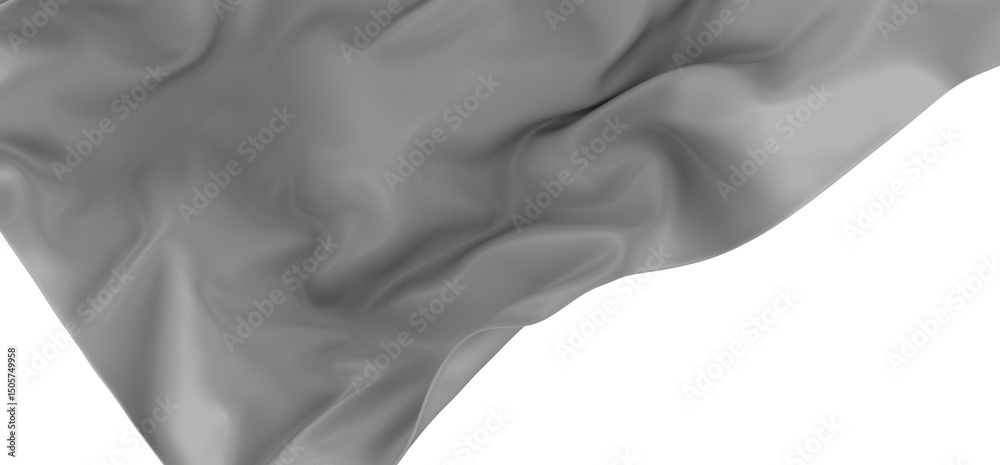 Aufkleber Close-up of a white fabric with soft folds and creases. The abstract texture creates a smooth and elegant background.
