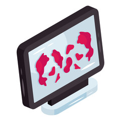 Modern design icon of online map