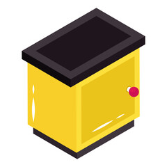 A premium design icon of drawer table