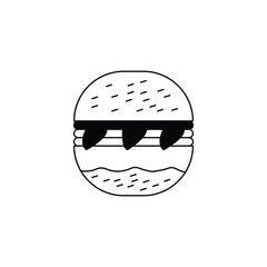 Burger icon vector illustration. burger sign and symbol.