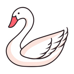 Obraz premium swan, animal, vector, transparent background, love, heart, valentine, symbol, romance, shape, romantic, valentines, valentine's day, heart shape, feather, goose, beak, wildlife, wing, beauty, beautifu