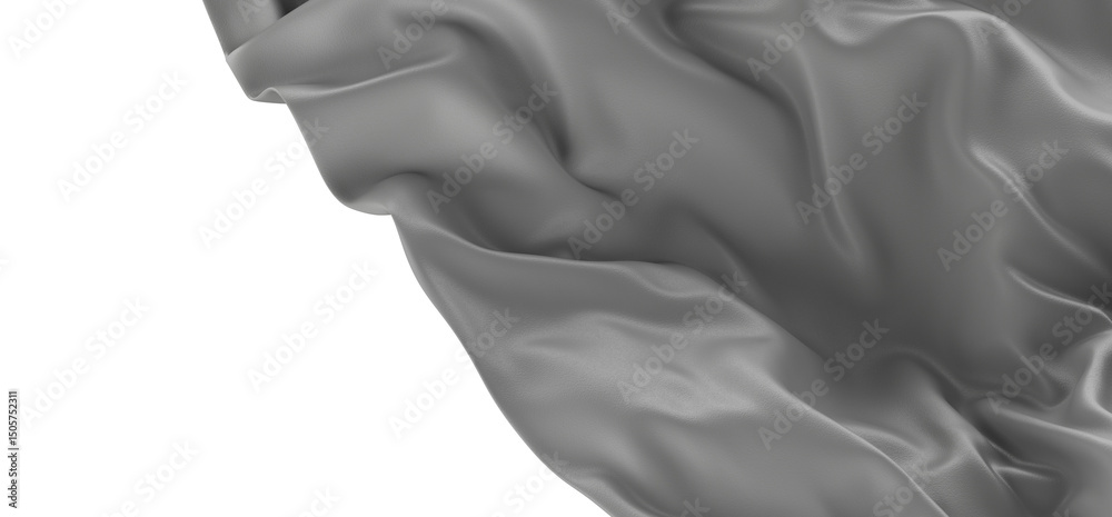 Poster Close up of a white liquid splash, creating a wave-like texture.