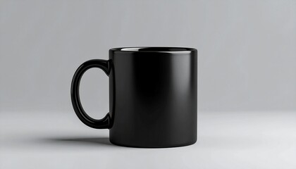 white mug on black background