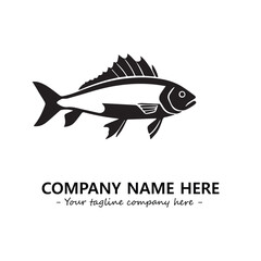 Fish logo company design vector illustration