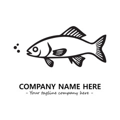 Fish logo company design vector illustration