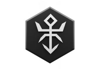 Minimalist Hexagonal Symbol Icon Graphic Design Element Isolated