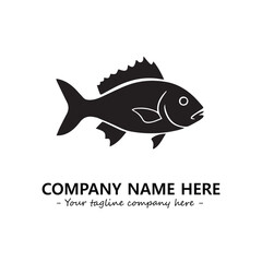 Fish logo company design vector illustration