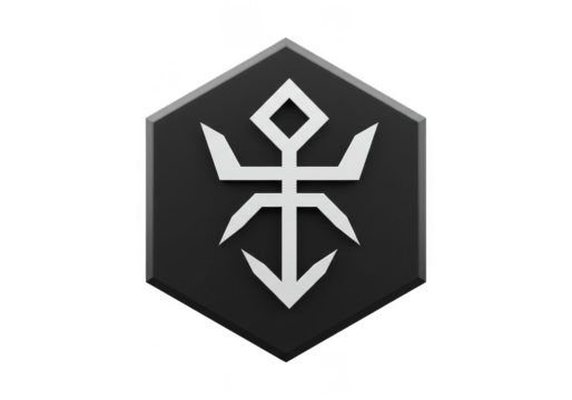 Minimalist Hexagonal Symbol Icon Graphic Design Element Isolated