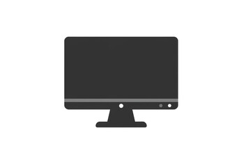 Modern Gray Computer Monitor Display Electronic Device Illustration