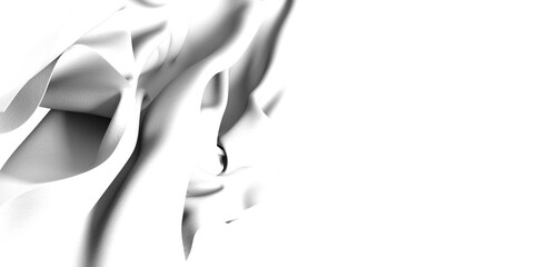 Abstract background featuring white fabric draped in soft folds. Perfect for design, presentation, and website use.