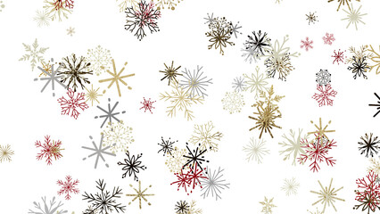 With Realistic Snowflakes Overlay On Light Silver Backdrop. Xmas Holidays