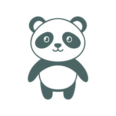 Adorable cartoon panda bear cute animal illustration
