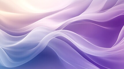 Calm minimalist abstract waves undulating gently across a pale lavender and soft ivory background, flowing curves bathed in diffused natural light.