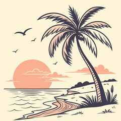 palm trees on the beach