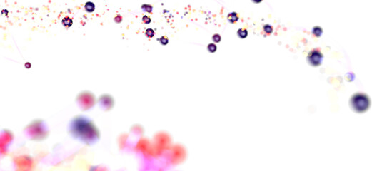 Vibrant, colorful particles floating on white. Perfect for presentations, websites, and more!