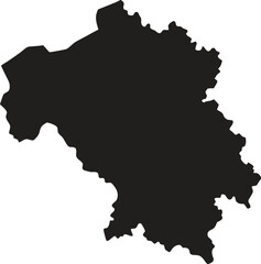 Belgium black map silhouette vector style with white background 