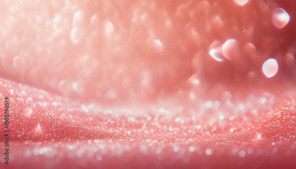 Aufkleber soft pink bokeh glitter texture with glowing sparkles for elegant background, web design, branding, 