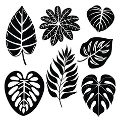 Abstract Black and White Minimalist Vector Set