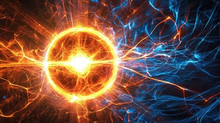 Fototapeta premium fiery explosion with alpha
