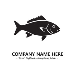 Fish logo company design vector illustration