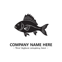 Fish logo company design vector illustration