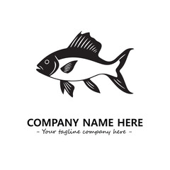 Fish logo company design vector illustration