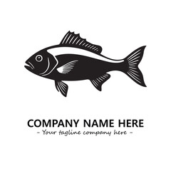 Fish logo company design vector illustration