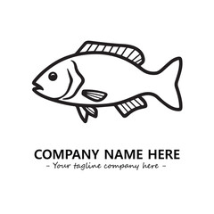 Fish logo company design vector illustration