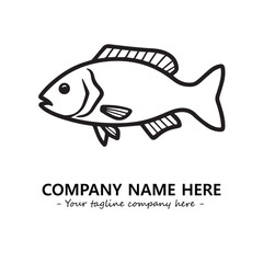 Fish logo company design vector illustration