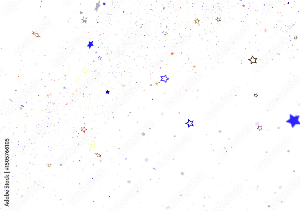Poster abstract background with colorful spots and stars