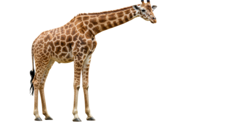 Isolated Giraffe Standing Tall