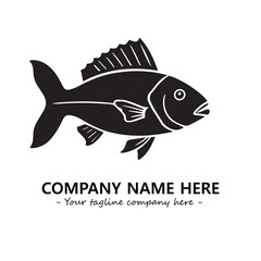 Fish logo company design vector illustration