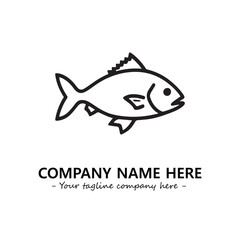 Fish logo company design vector illustration