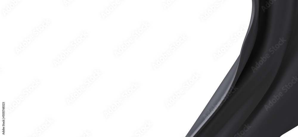 Aufkleber black fabric drape abstract background