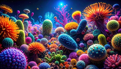 easter eggs on blue background