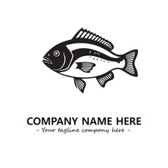 Fish logo company design vector illustration
