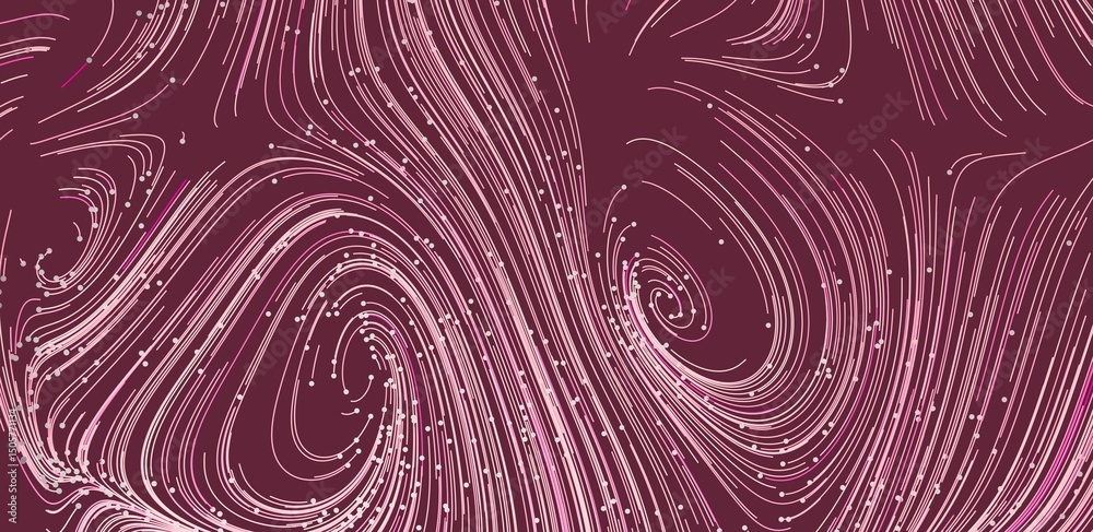 Aufkleber pink and maroon abstract background with swirling lines and dots. perfect for modern designs.