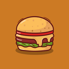 bacon burger with melted cheese.