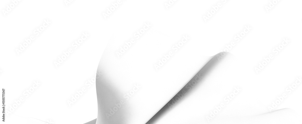 Aufkleber Close up of white fabric draped with soft texture and flowing lines. Perfect for abstract background or design elements.