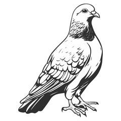 Fototapeta premium pigeon, animal, vector, transparent background, nature, wildlife, wing, dove, feather, isolated, peace, freedom, beak, symbol, wings, cute