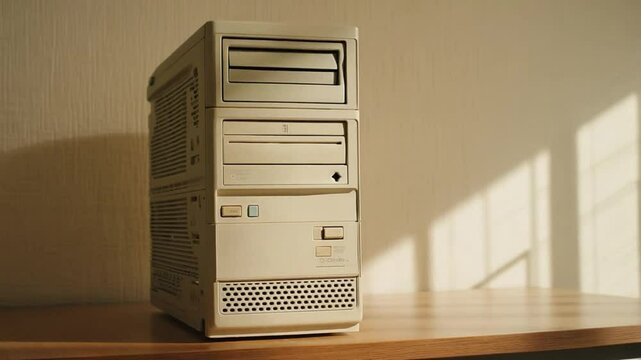 Vintage computer tower.