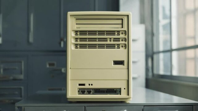 Vintage computer tower.