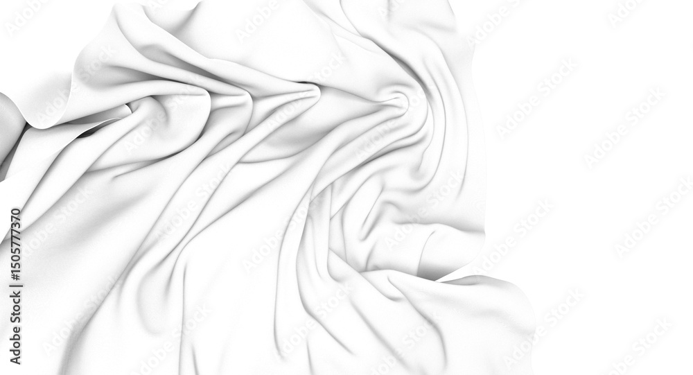 Fototapete a close-up of a grey fabric with a smooth texture and flowing draping.