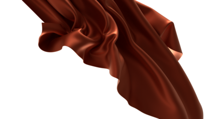 Brown Silk Fabric Drape, Abstract Background