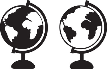 earth vector set, earth vector illustration, earth silhouette vector isolated on white background