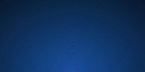 Modern blue abstract background, the look of stainless steel, circular lines on a blue background. Vector Illustration