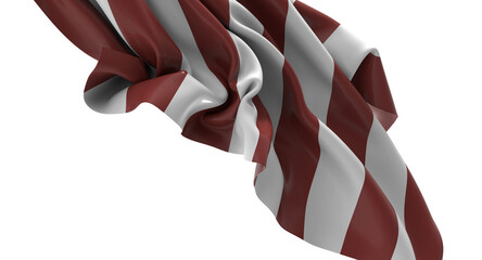 Naklejka premium Red and White Striped Fabric Drape